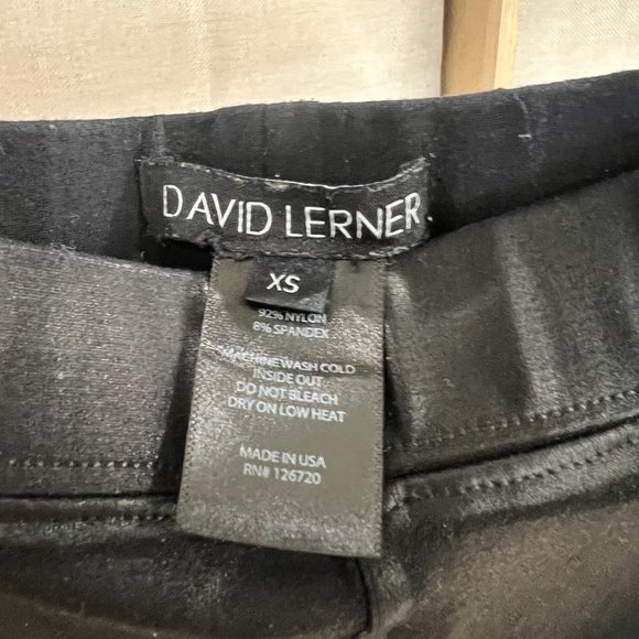 David Lerner Black Waxed Legging - Picture 2 of 3